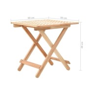Table d'appoint pliante 50 x 50 x 49 cm Bois de noyer massif