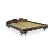 Cadre de lit Marron foncé Bambou 180 x 200 cm