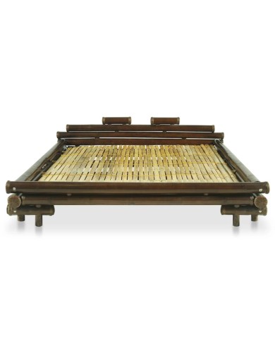 Cadre de lit Marron foncé Bambou 180 x 200 cm