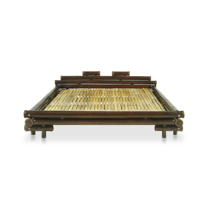 Cadre de lit Marron foncé Bambou 180 x 200 cm