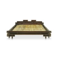 Cadre de lit Marron foncé Bambou 180 x 200 cm