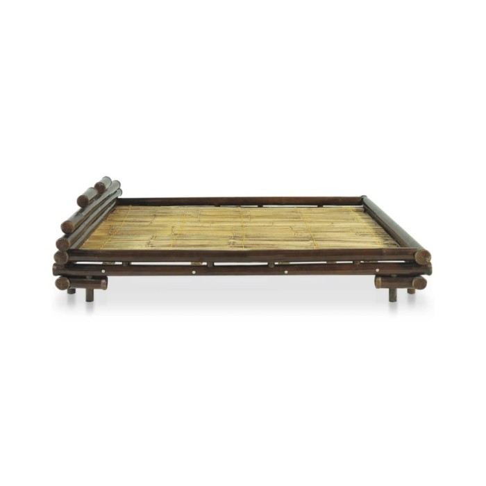 Cadre de lit Marron foncé Bambou 180 x 200 cm