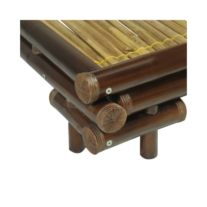 Cadre de lit Marron foncé Bambou 180 x 200 cm