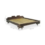 Cadre de lit Marron foncé Bambou 180 x 200 cm