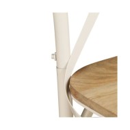 Chaises à dossier croisé 2 pcs Blanc Bois de manguier solide