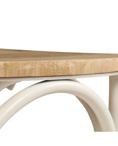 Chaises à dossier croisé 2 pcs Blanc Bois de manguier solide