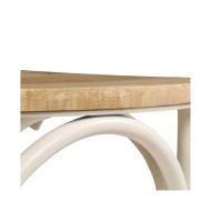 Chaises à dossier croisé 2 pcs Blanc Bois de manguier solide