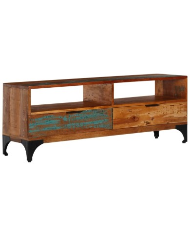 Meuble TV 118 x 35 x 45 cm Bois de récupération massif