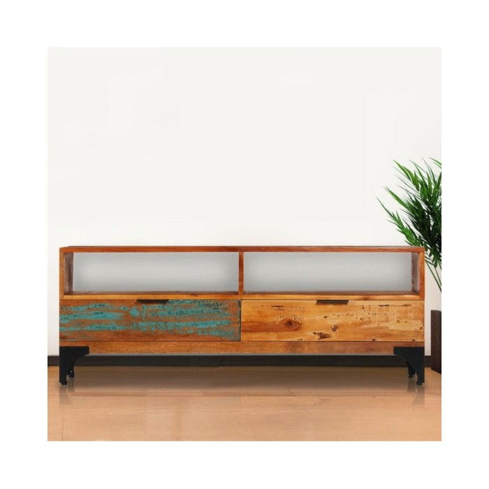 Meuble TV 118 x 35 x 45 cm Bois de récupération massif