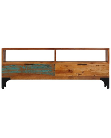 Meuble TV 118 x 35 x 45 cm Bois de récupération massif