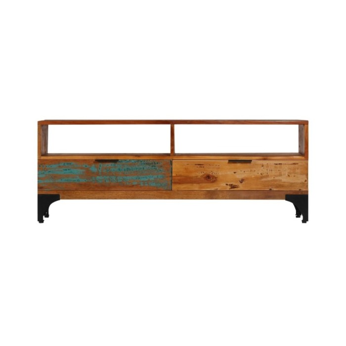 Meuble TV 118 x 35 x 45 cm Bois de récupération massif