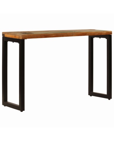 Table console 120x35x76 cm Bois de récupération solide et acier