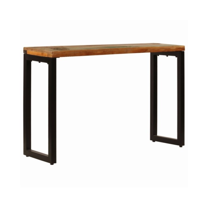 Table console 120x35x76 cm Bois de récupération solide et acier