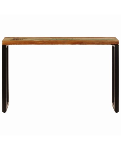 Table console 120x35x76 cm Bois de récupération solide et acier