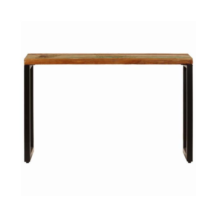Table console 120x35x76 cm Bois de récupération solide et acier