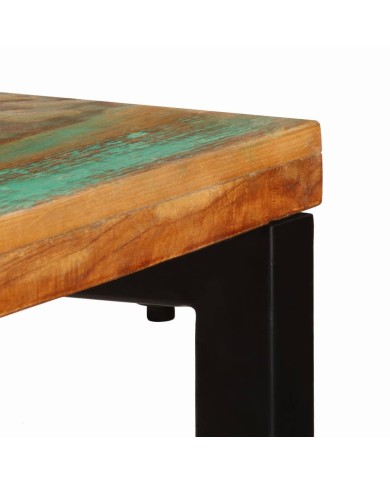 Table console 120x35x76 cm Bois de récupération solide et acier