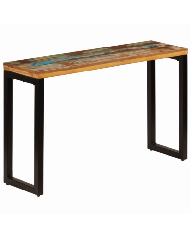 Table console 120x35x76 cm Bois de récupération solide et acier