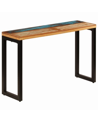 Table console 120x35x76 cm Bois de récupération solide et acier