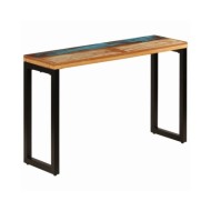 Table console 120x35x76 cm Bois de récupération solide et acier