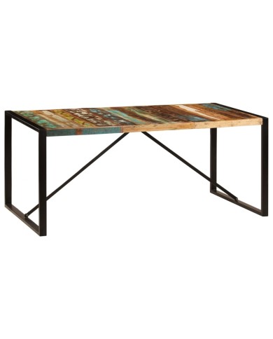 Table de salle à manger 180x90x75 cm Bois de récupération