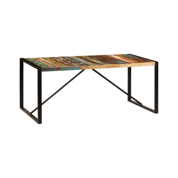 Table de salle à manger 180x90x75 cm Bois de récupération