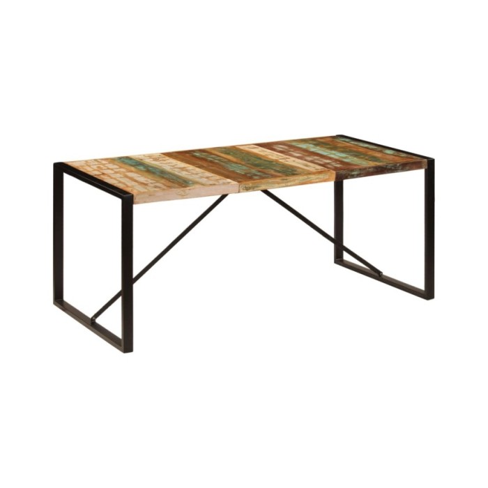 Table de salle à manger 180x90x75 cm Bois de récupération