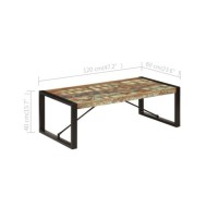 Table basse 120x60x40 cm Bois de récupération solide