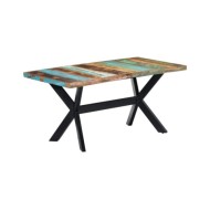 Table de salle à manger 160x80x75cm Bois de récupération massif