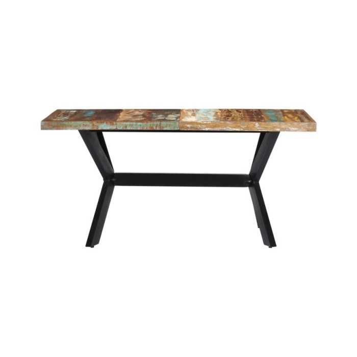 Table de salle à manger 160x80x75cm Bois de récupération massif