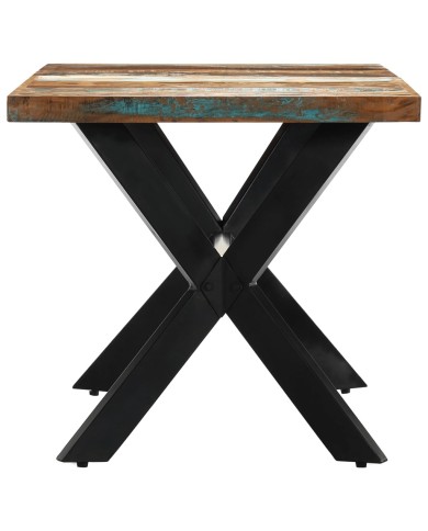 Table de salle à manger 160x80x75cm Bois de récupération massif