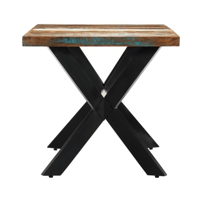 Table de salle à manger 160x80x75cm Bois de récupération massif