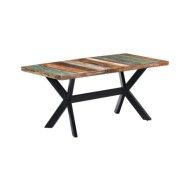 Table de salle à manger 160x80x75cm Bois de récupération massif