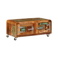 Table basse 85 x 55 x 40 cm Bois de récupération massif