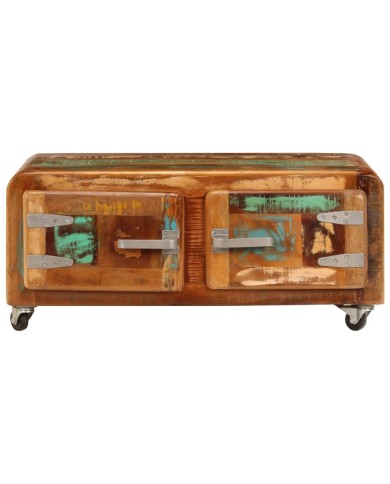 Table basse 85 x 55 x 40 cm Bois de récupération massif