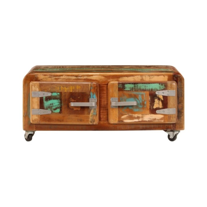 Table basse 85 x 55 x 40 cm Bois de récupération massif