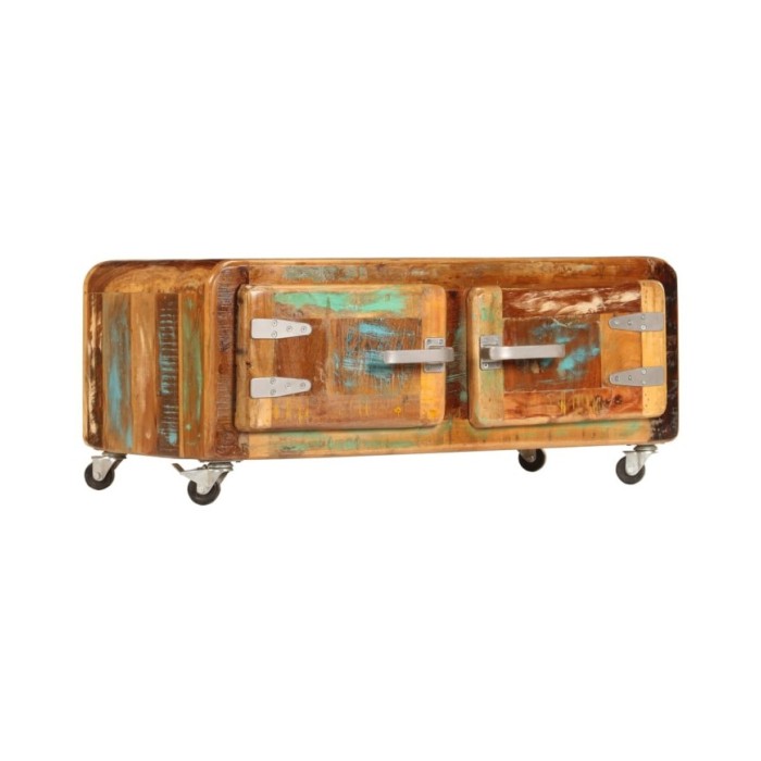 Table basse 85 x 55 x 40 cm Bois de récupération massif