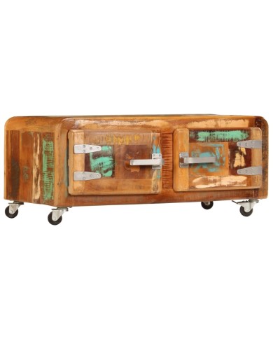 Table basse 85 x 55 x 40 cm Bois de récupération massif