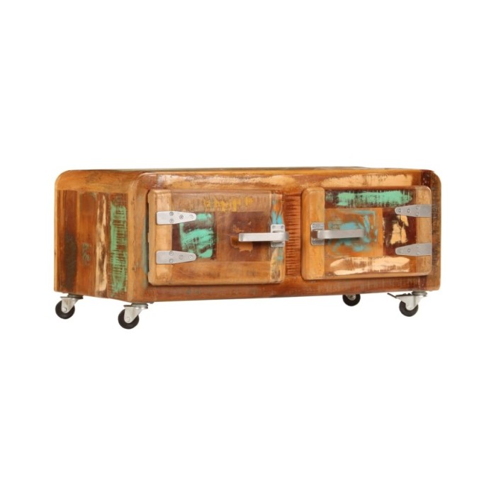 Table basse 85 x 55 x 40 cm Bois de récupération massif