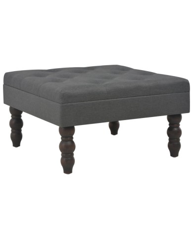 Tabouret Gris foncé 60x60x36 cm Polyester