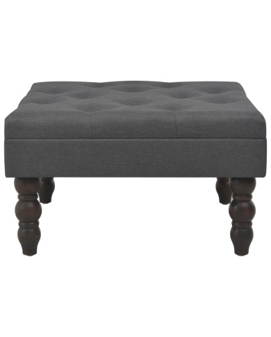 Tabouret Gris foncé 60x60x36 cm Polyester