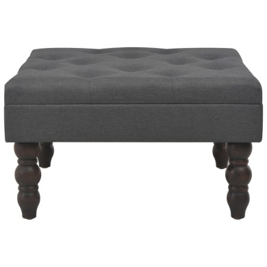 Tabouret Gris foncé 60x60x36 cm Polyester