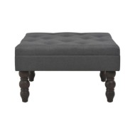 Tabouret Gris foncé 60x60x36 cm Polyester