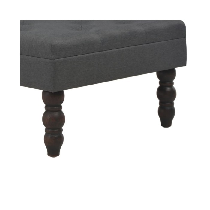 Tabouret Gris foncé 60x60x36 cm Polyester