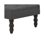 Tabouret Gris foncé 60x60x36 cm Polyester