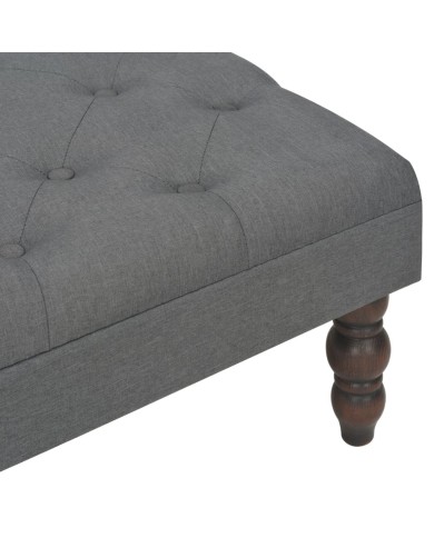 Tabouret Gris foncé 60x60x36 cm Polyester