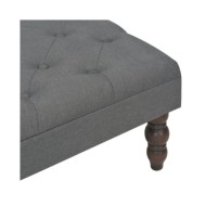 Tabouret Gris foncé 60x60x36 cm Polyester