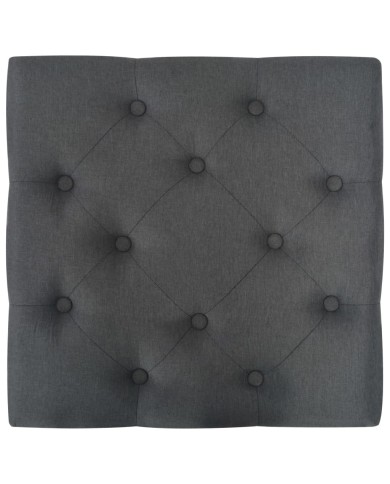 Tabouret Gris foncé 60x60x36 cm Polyester
