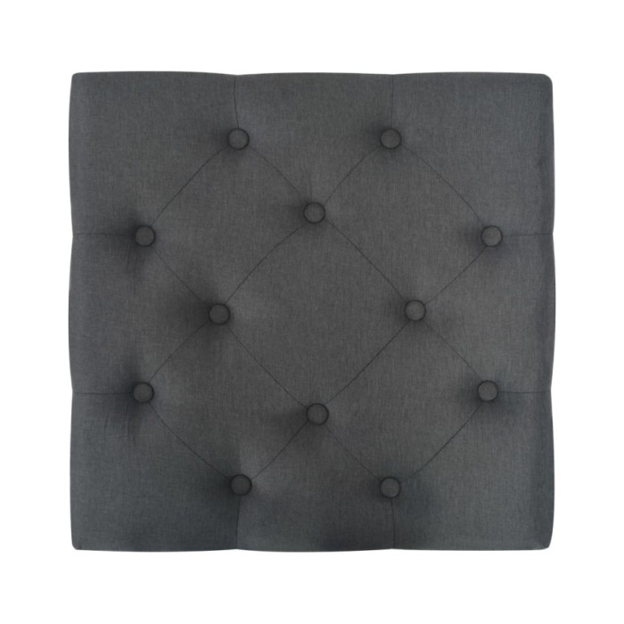 Tabouret Gris foncé 60x60x36 cm Polyester