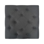 Tabouret Gris foncé 60x60x36 cm Polyester