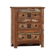 Coffre à tiroirs 60x30x75 cm Bois solide de récupération